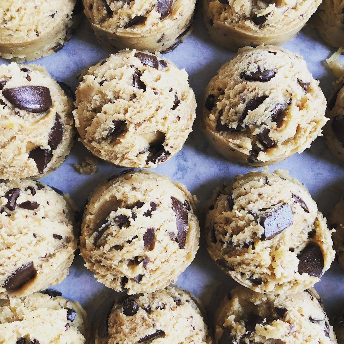 a close up of raw cookie dough